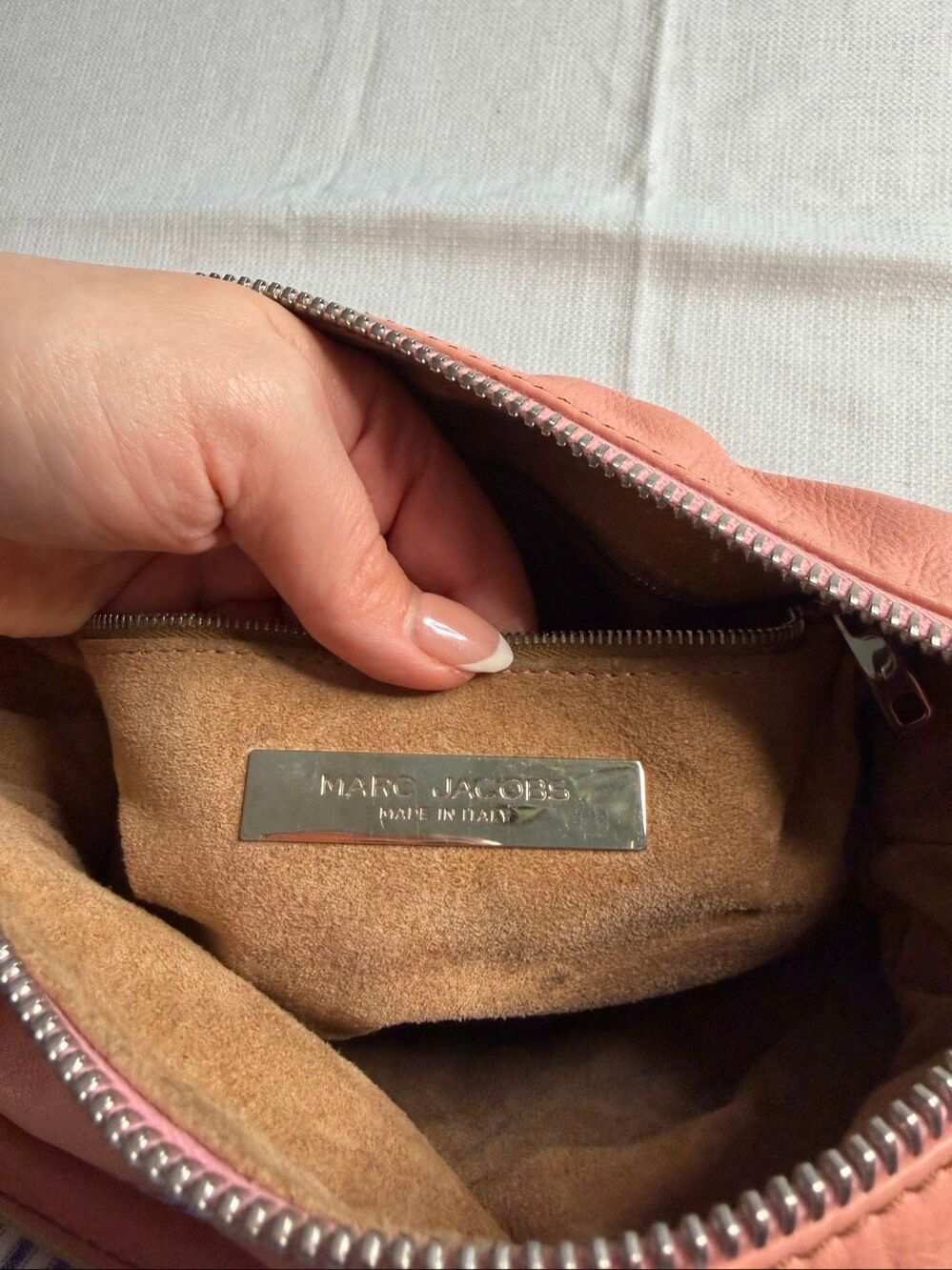 Marc Jacobs Blake Blush Pink Y2K Leather Multi Pocket Hobo Purse Handbag - Picture 15 of 16
